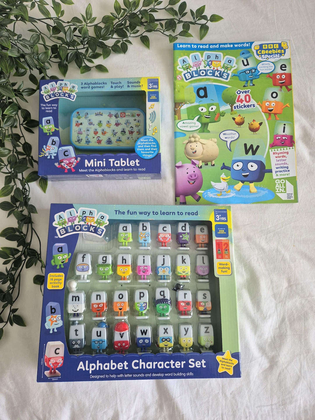 Alphablocks Character Set and Alphablocks Letter Tiles Gift Set