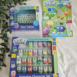Alphablocks character set and Alphablocks letter tiles Gift Set Autistic ADHD SEN kindergarten early years