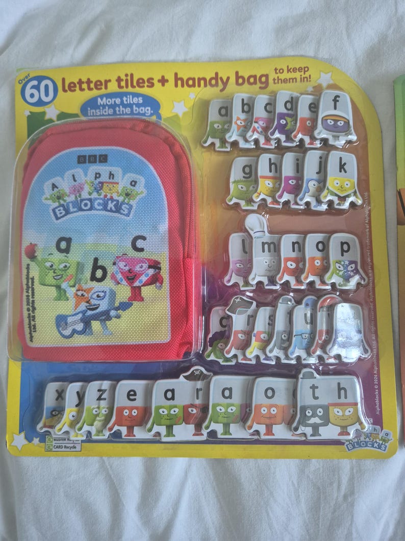 Alphablocks Character Set and Numberblocks Letter Tiles Gift Set ...