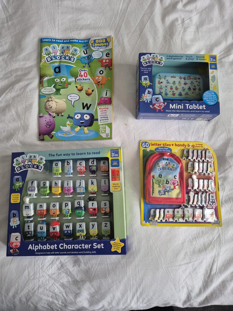 Alphablocks Character Set and Alphablocks Tablet Gift Set Autistic ADHD ...