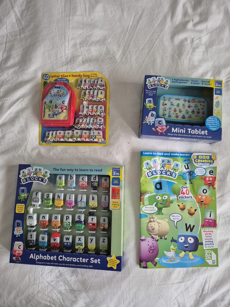 Alphablocks Character Set and Alphablocks Tablet Gift Set Autistic ADHD ...