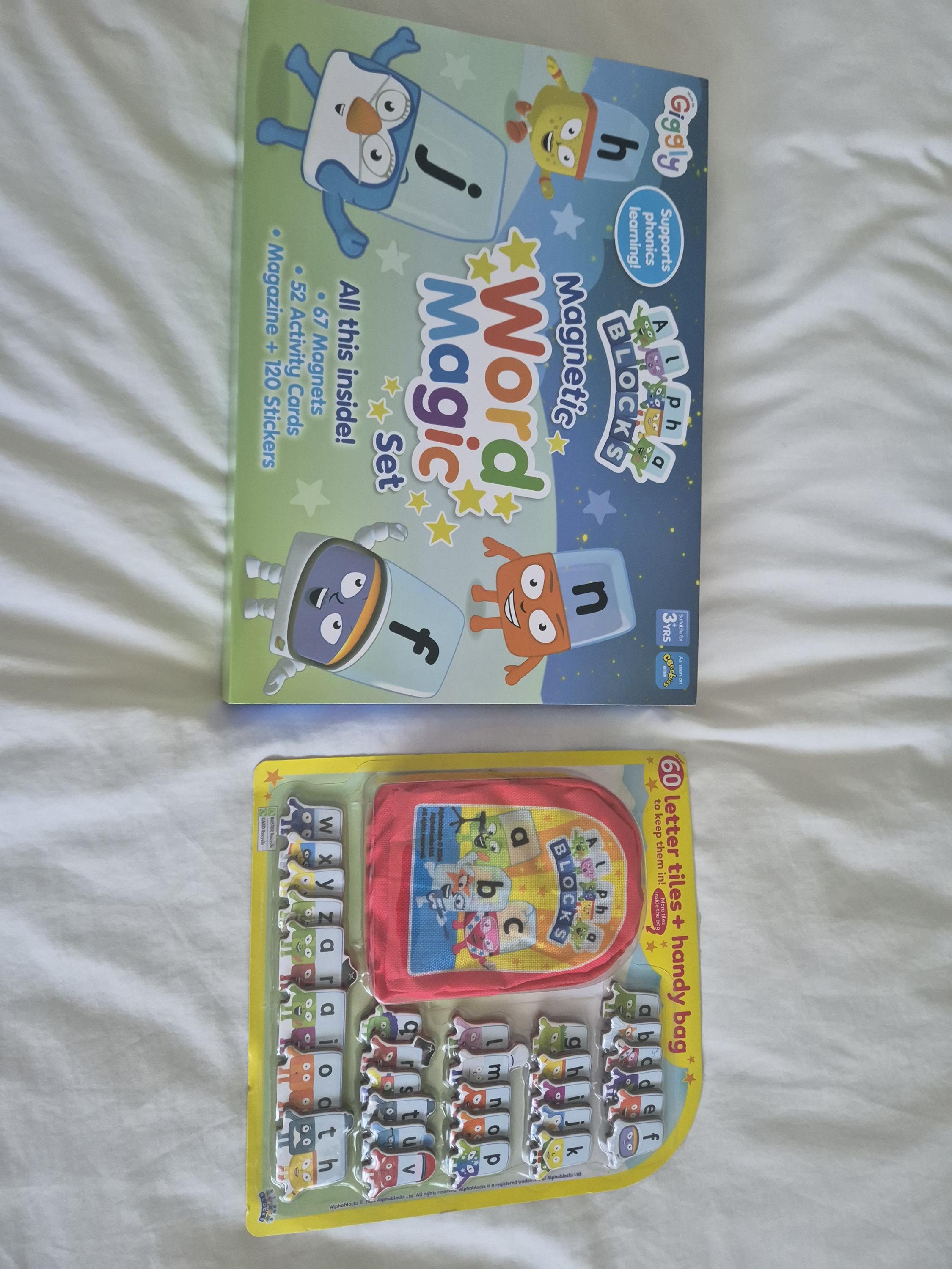 アルファブロックス　マグネティックワールドマジックセット　Alphablocks Alpha Blocks magazine with magnet magic set!!! - YouTube
