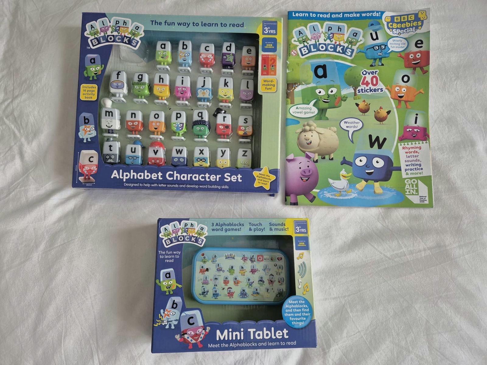 Alphablocks Character Set and Alphablocks Letter Tiles Gift Set