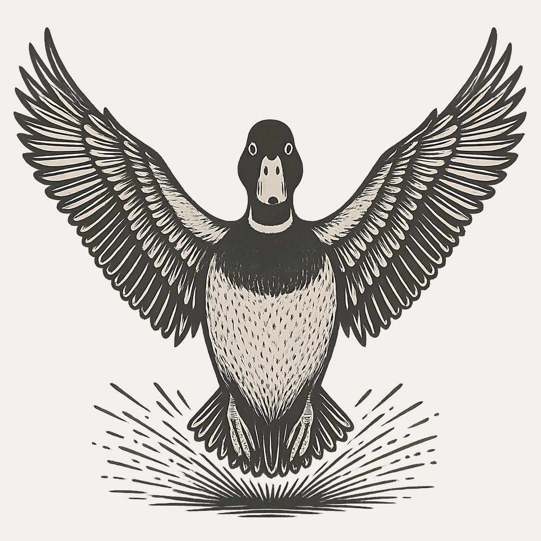 Detailed Duck File Detailed Flying Duck PNG | Hand Drawn Duck Hunting Design | Sublimation ...