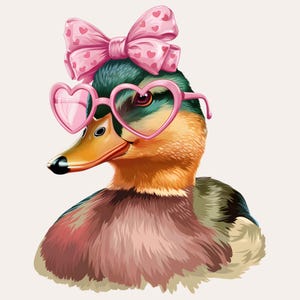 Valentine&#39;s Duck PNG | Watercolor Mallard Valentine | Hunting Sublimation PNG | Valentine&#39;s Duck Hunting | Romantic Hunter PNG