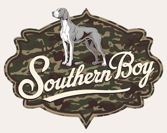Southern Boy PNG | Hunting PNG | Old School Camo | Kids Hunting PNG | Digital Download | Sublimation Design