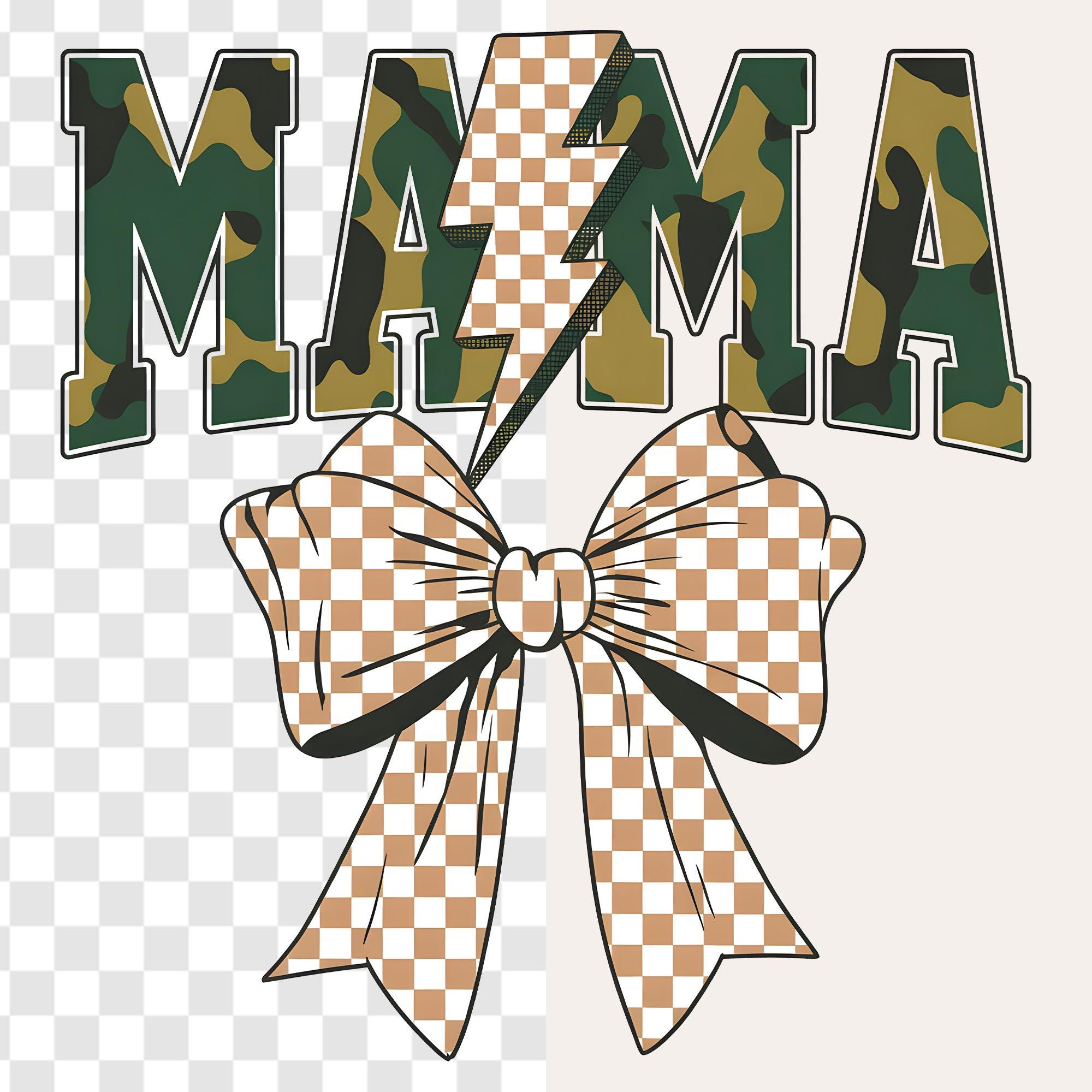 Mama Camo Coquette Bow PNG | Old School Camo Design | Girls Camo Bow ...
