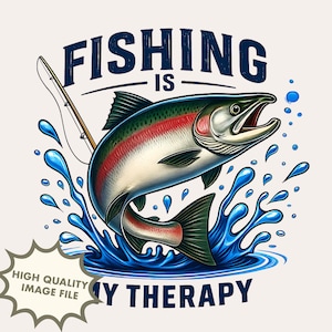 Pesca de salmón PNG / Diseño de salmón real - Camiseta divertida de pescador con diseño de 300 dpi para ropa de papá y regalos del Día del Padre