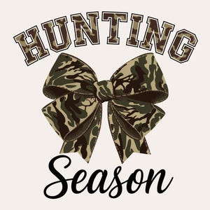 Saison de chasse camouflage PNG | Motif noeud coquette | Chemise à motif camouflage old school avec nœud pour fille | Motif sublimé Camo Dude