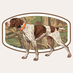 Chien de chasse camouflage PNG | Conception de pointeur de chasse au canard | Sublimation motif camouflage old school | Chien de chasse au canard PNG