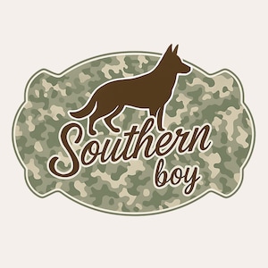 Southern Boy Hunting PNG | Old School Camo Design for Kids & Adults | Digital Download Sublimation - DTF/DTG Ready | Vintage Hunting Clipart
