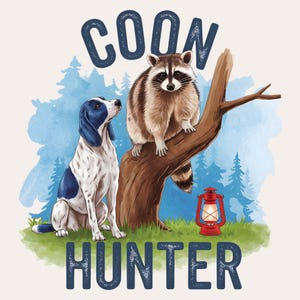 Coon Jäger PNG | Jagdhund Sublimation Herunterladen | Coonhound PNG | Bluetick Hund Sublimation | Coon Jagd Clipart