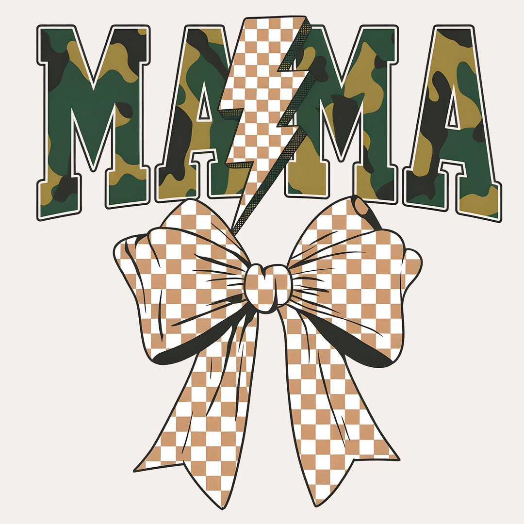 Mama Camo Coquette Bow PNG | Old School Camo Design | Girls Camo Bow ...
