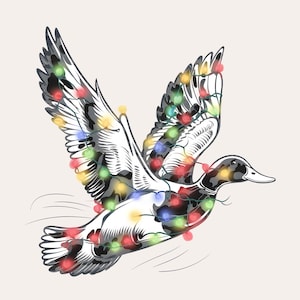 Duck PNG | Flying Mallard Duck PNG | Duck Hunting Sublimation | Old School Camo Design | Duck Hunting Shirt PNG | Instant Download