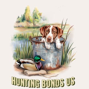 Hunting Dog Clipart | Digital Download | Duck Hunting Sublimation | Duck PNG | Duck Hunter Clipart | Hunting Dog Sublimation Design