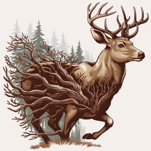 Whitetail Deer PNG | Deer Hunting Sublimation Design | Transparent Background | Hunting DTF DTG Print Files | Patriotic Deer Hunting png