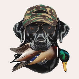 Labrador Hunting Dog PNG | Digital Download | Duck Hunting Sublimation | Hunting Dog Sublimation PNG | Duck Hunter Sublimation