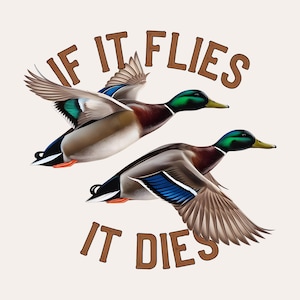 Entenjagd PNG | Wasservogel Sublimationsdesign | Jagd Clipart für Handwerk und Bekleidung | Digitaler Download für Jäger und Outdoor-Liebhaber