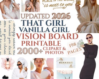 2000+ Image 2026 Ultimate Vision Board Kit, Quotes, Manifest, Affirmations, Abundance | Printable Whole Shop  PDF Vision Board Bundle