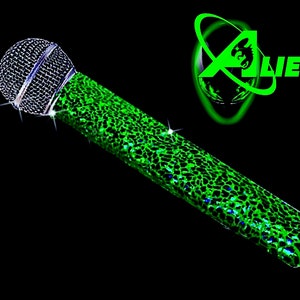 MICROPHONE COVER (Alien)  Green Metallic  Mic Cover for CORDLESS Mic