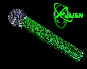 MICROPHONE COVER (Alien)  Green Metallic  Mic Cover for CORDLESS Mic