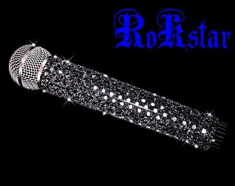 MICROPHONE Cover (ROKSTAR) Black/Silver for CORDLESS Microphones