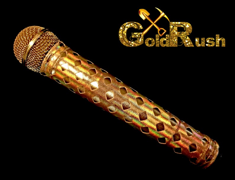 MICROPHONE COVER SKINS gold Rush for Cordless Microphones Etsy