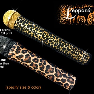 MICROPHONE COVER SKINS (Leopard) for Cordless Microphones