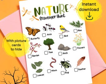 Natuurspeurtocht: afdrukbare buitenactiviteit voor kinderen (pdf-download)