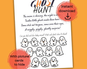 Halloween Ghost Scavenger Hunt Game Kids Party Games  Printable Halloween Activities INSTANT DOWNLOAD