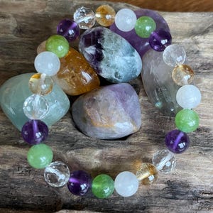 D Menopause - Peri-Menopause  Relief Gemstone Bracelet to help ease Menopause symptoms- ladies Crystal healing jewellery- Menopause aid.