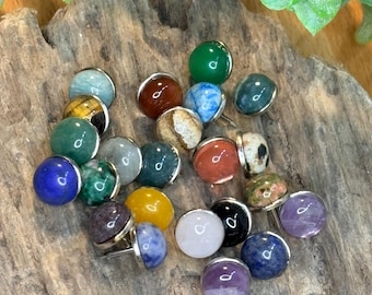 Crystal Push pins, Memo board pins made from gemstones