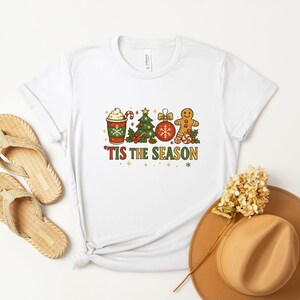 Tis the Season Christmas shirt, Christmas Coffee Shirt, Funny Christmas Crewneck Festive Holiday Tshirt Christmas shirt
