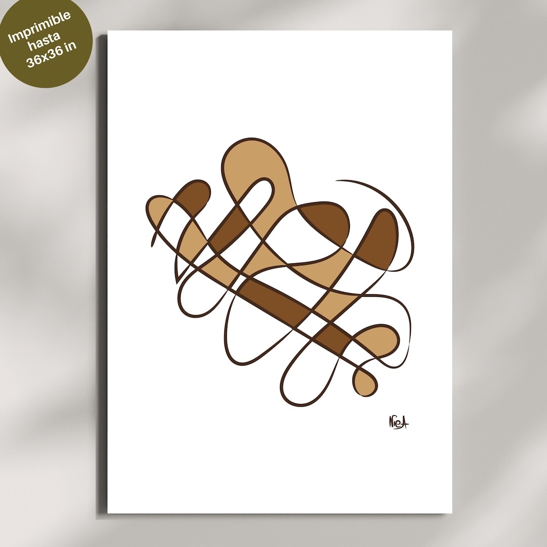 Modern Abstract Earth Tone Print | Minimalist Fluid Art | Printable ...