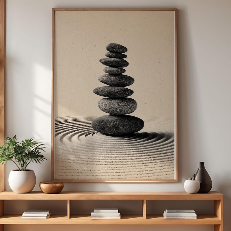 Zen Rocks Wall Art - Etsy