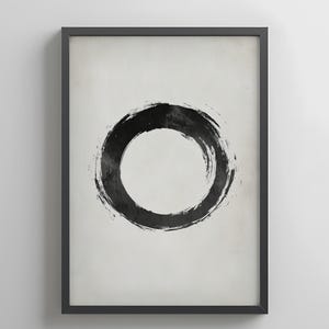 Enso Circle Print: Zen Japandi Wabi-Sabi Art (Digital Download)