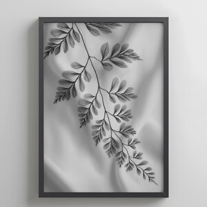 Fern of Still Shadows Arte Japandi, Stampa Foglia Felce Minimalista, Decor Zen Botanico, Poster Natura Silhouette, Download Digitale