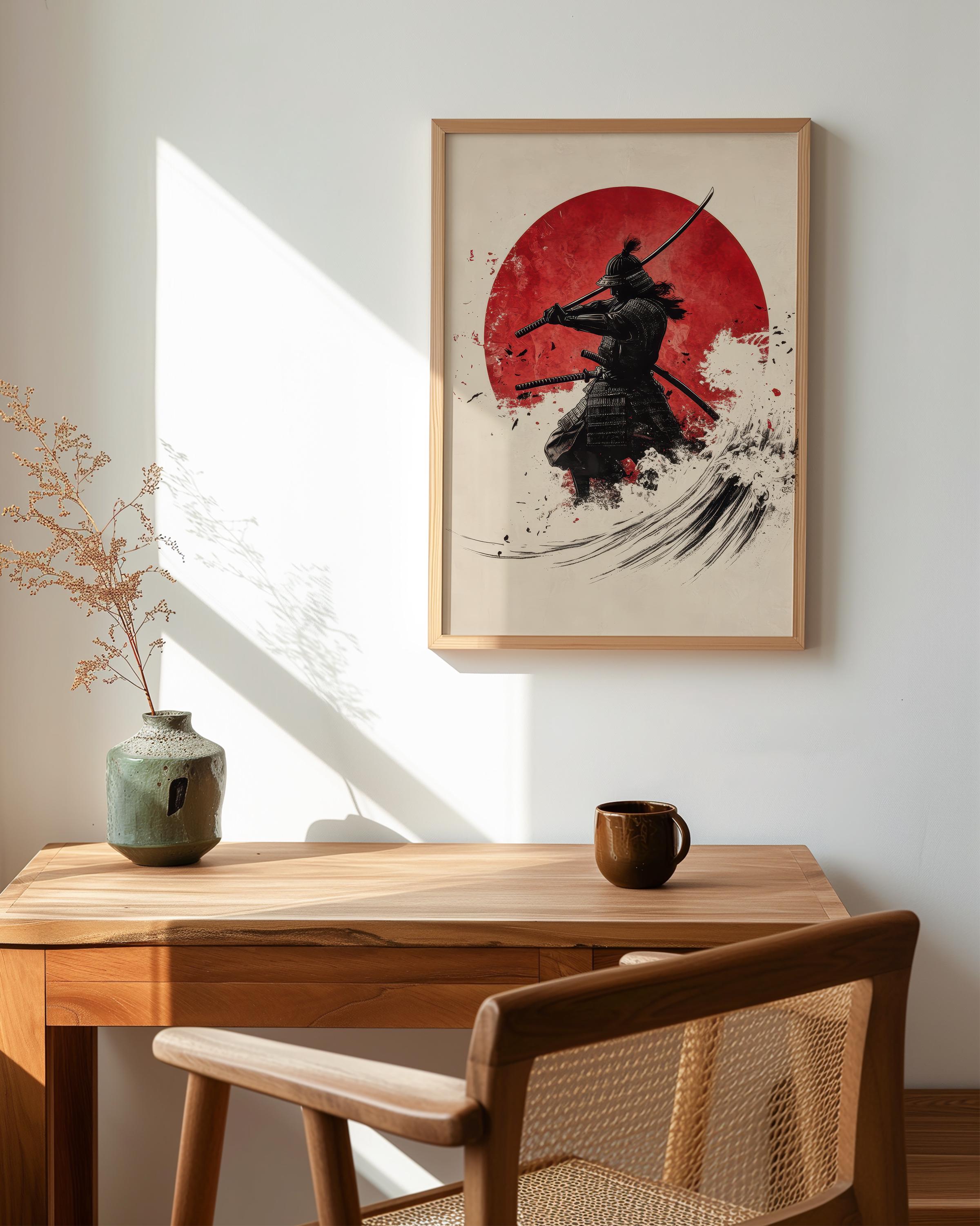 Samurai Warrior Print: Rising Sun Bushido Art (digital Download) - Etsy