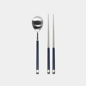 Bogen Kara Spoon, Chopsticks, Teaspoon, Teafork Set - Small Size set of Spoon, Chopsticks, Fork - Korea Luxury Cutlery Set Dinnerware Set