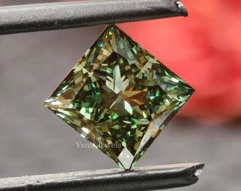 2.02 CT Green Princess Cut Lab Grown Diamond, Eco Friendly IGI Certified Loose Diamond, Perfect for Unique Custom Engagement Ring or Jewelry