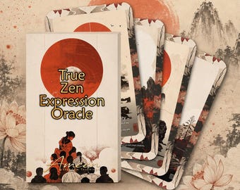 Zen Expression Oracle Cards: Mindfulness-deck met bedrukte doos