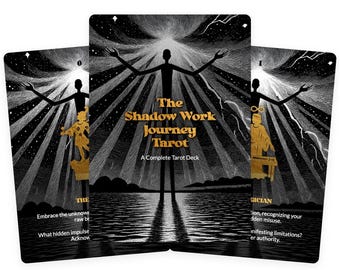 The Shadow Work Journey Tarot - 78 Cards - 78-Card Deck - Personal Growth Journey - Transformative Adventure - Inner Labyrinth