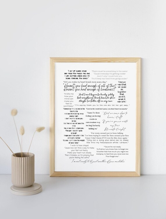 Lewis Capaldi Lyrics Print