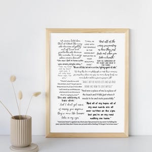 Ed Sheeran Lyrics Print