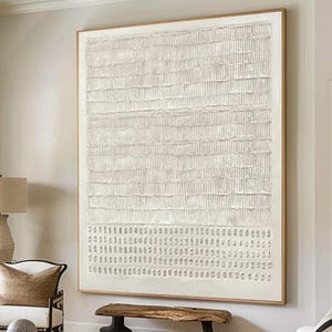 Beige Wabi-Sabi Wall Art,Modern Minimalist Textured Painting,Abstract Beige Lines Art,Textured Canvas Art,Modern Wall Art,Neutral Home Decor