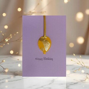 Biglietto di auguri di buon compleanno con decorazione a palloncino e rifiniture in oro - Biglietto di auguri di compleanno/Biglietto di lusso/Biglietto fatto a mano/Rosa/Giallo/Rosso