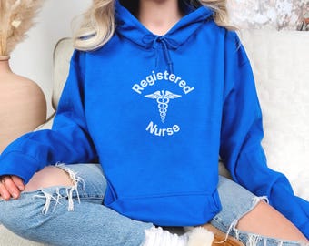 Registered Nurse Hoodie, NurseHoodie,Nurse Hooded Sweatshirt,Gift for Nurse RN Gift, Medical Hoodie, Healthcare Sweatshirt, Nurse