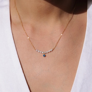 Personalized Birthstone Necklace, Birthstone Jewelry, Pearl Necklace, Gift for Wife/Mom Birthday/Mother&#39;s Day