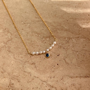 Personalized Birthstone Necklace, Birthstone Jewelry, Pearl Necklace, Gift for Wife/Mom Birthday/Mother&#39;s Day