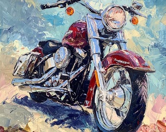 ハーレーダビッドソン 1200 (1950-60)。紙にオリジナルの水彩画 - Etsy